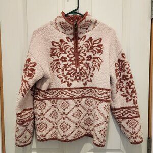 Knox Rose Fleece Long Sleeve Pullover, Size Large